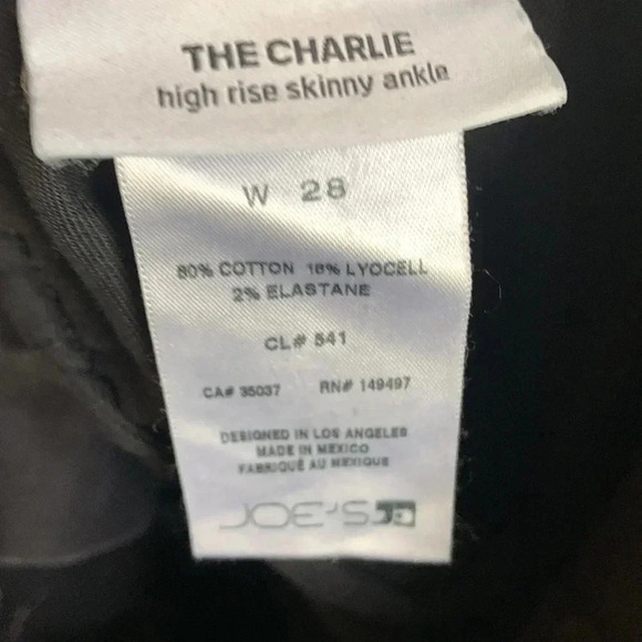 EUC WOMENS JOE’S JEANS THE CHARLIE high rise skinny ankle in grey size 29 - Picture 7 of 7